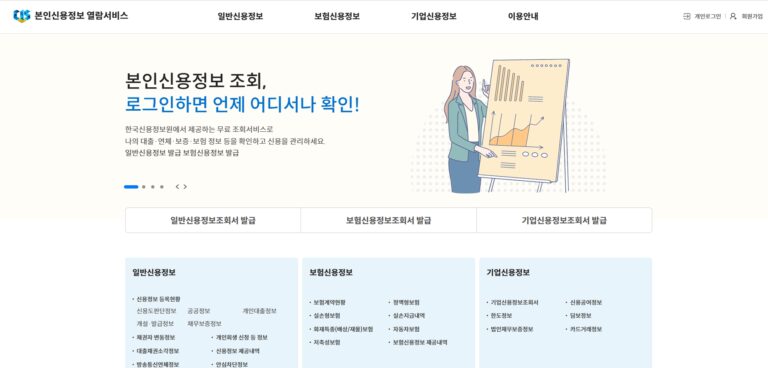 본인신용정보-열람서비스